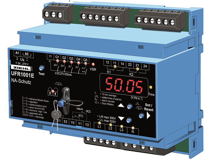 Ziehl spændings- og frekvensrelæ UFR1001E